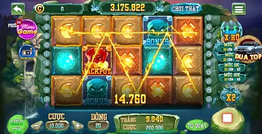 Các biểu tượng xuất hiện trong giao diện game Thần Rừng