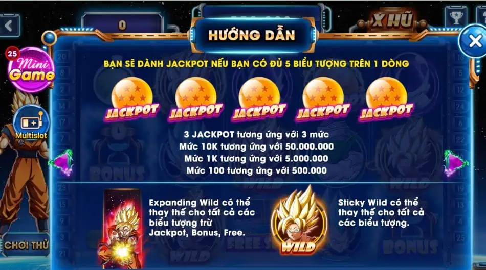 Đọc kỹ luật chơi để tham gia game Siêu Saiyan thuận lợi