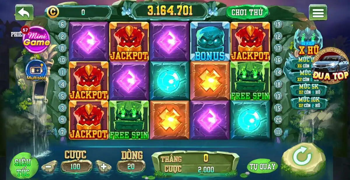 Giao diện game Thần Rừng bí ẩn, đặc sắc