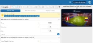 Người chơi có thể theo dõi trực tiếp diễn biến trận đấu ngay trên giao diện để tăng thêm sự hồi hộp