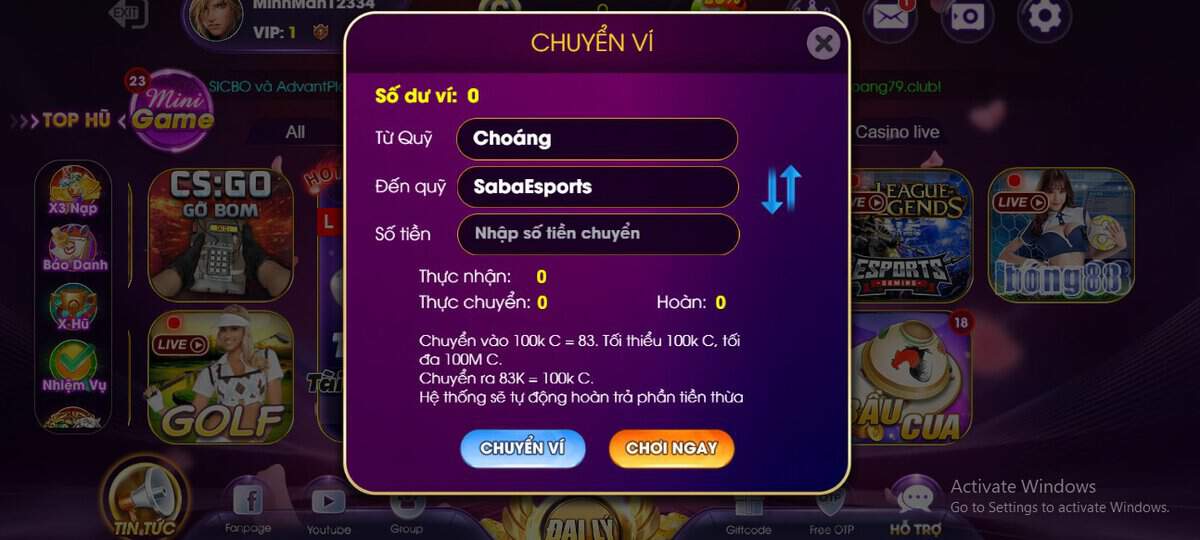 Để thắng Bóng88 tại Choang, người chơi phải có chiến lược rõ ràng