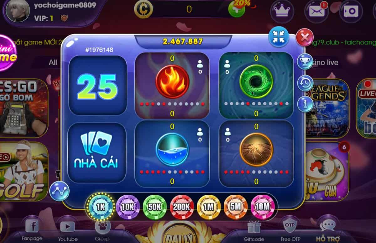 Giao diện game Tứ Linh