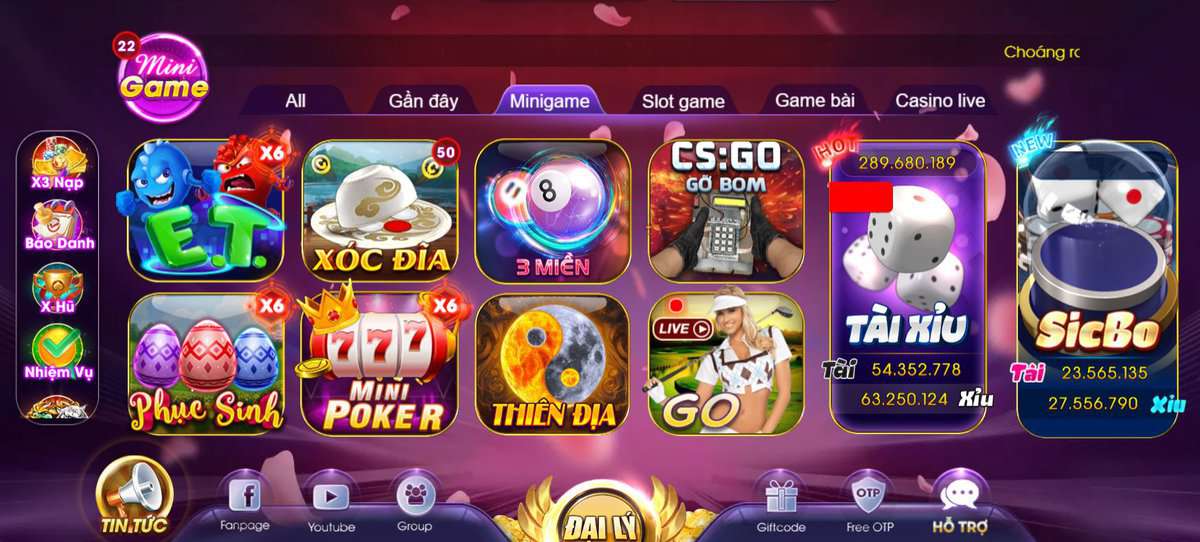 Minigame tại Choangclub: Sicbo