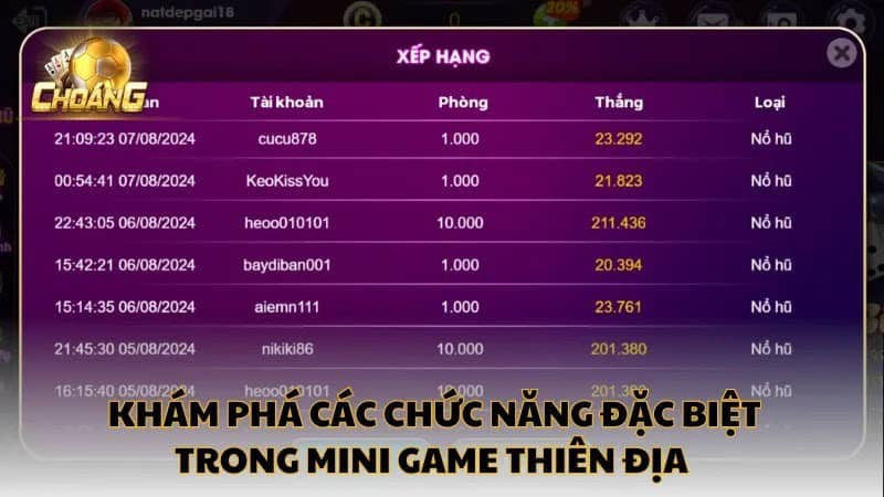 Nổ hũ jackpot là phần thưởng giá trị bậc nhất trong game Thiên địa Choangclub